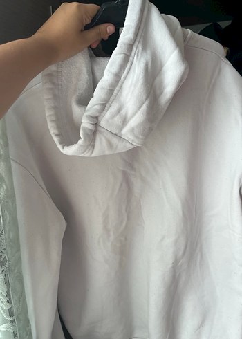 xxl Beden beyaz Renk Kadın beyaz Kapüşonlu Salaş Sweatshirt