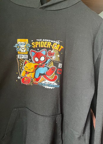Trendyol & Milla Spider-Cat Baskılı sweatshirt