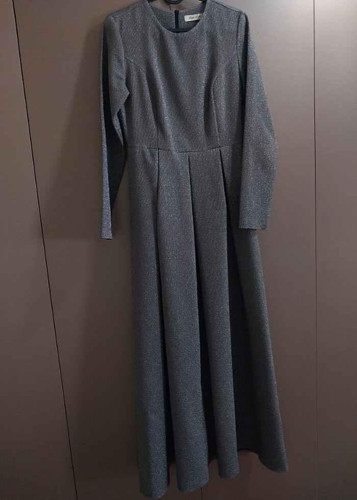 Gri Simli 38 beden Abiye - Görsel 3
