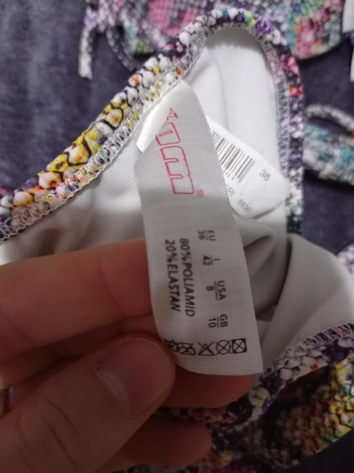 Renkli Yılan Desenli Mini Bikini Takımı - Görsel 4