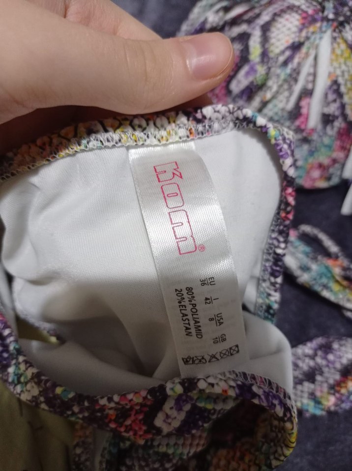 Renkli Yılan Desenli Mini Bikini Takımı - Görsel 3