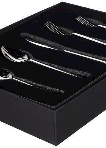Jumbo Gri-Beyaz 5 Parça Çatal Kaşık Bıçak Seti