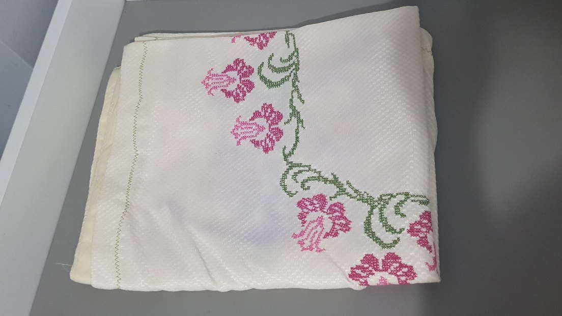 Nakışlı Beyaz namazlık - Görsel 3