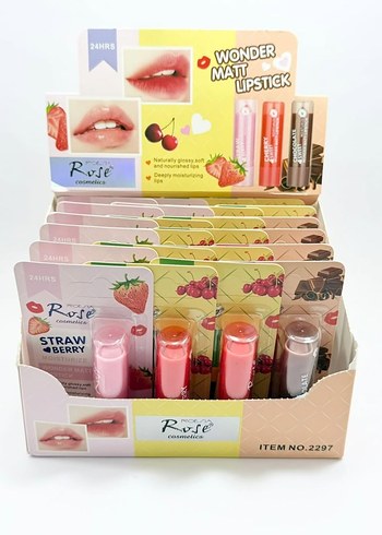 Renkli Mat Dudak Parlatıcısı - Çilek Aromalı