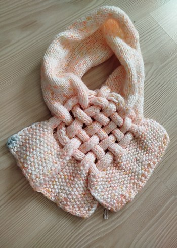 Bohem Çok Renkli Örgü çocuk atkı - Görsel 3