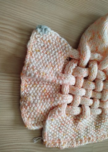 Bohem Çok Renkli Örgü çocuk atkı - Görsel 6