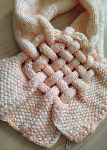 Bohem Çok Renkli Örgü çocuk atkı - Görsel 2