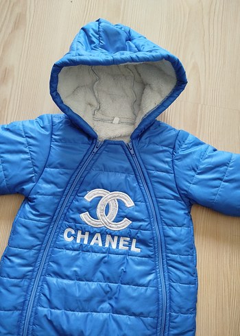 Mavi Kapüşonlu Bebek Kayak Tulumu - Görsel 2