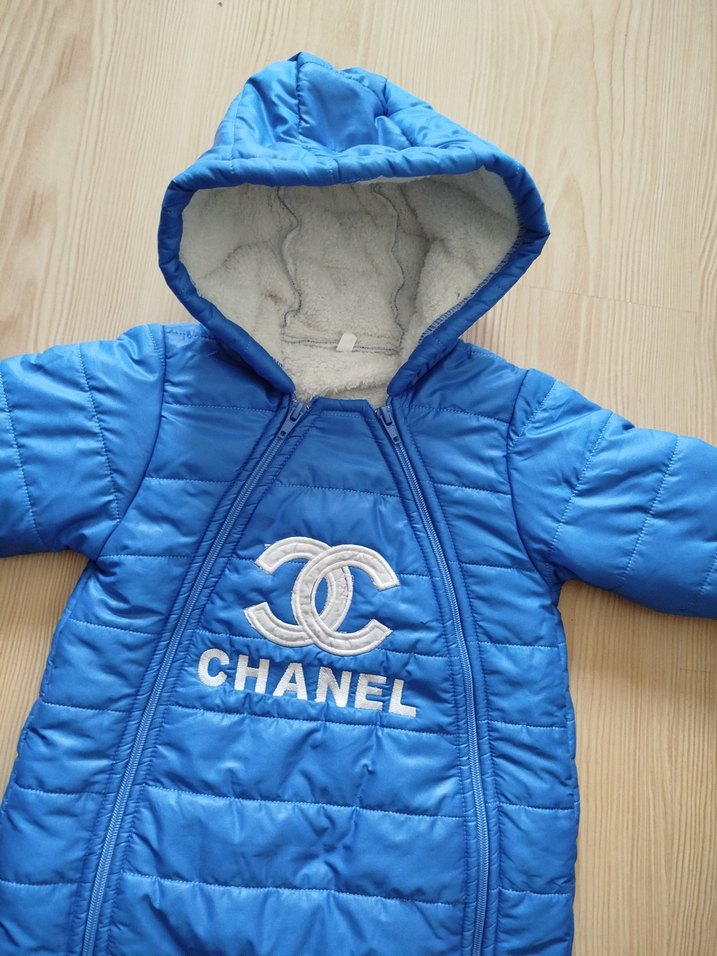 Mavi Kapüşonlu Bebek Kayak Tulumu - Görsel 2