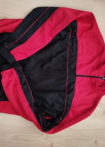 Kırmızı Siyah Fermuarlı Erkk Eşofman Takımı - Görsel 7