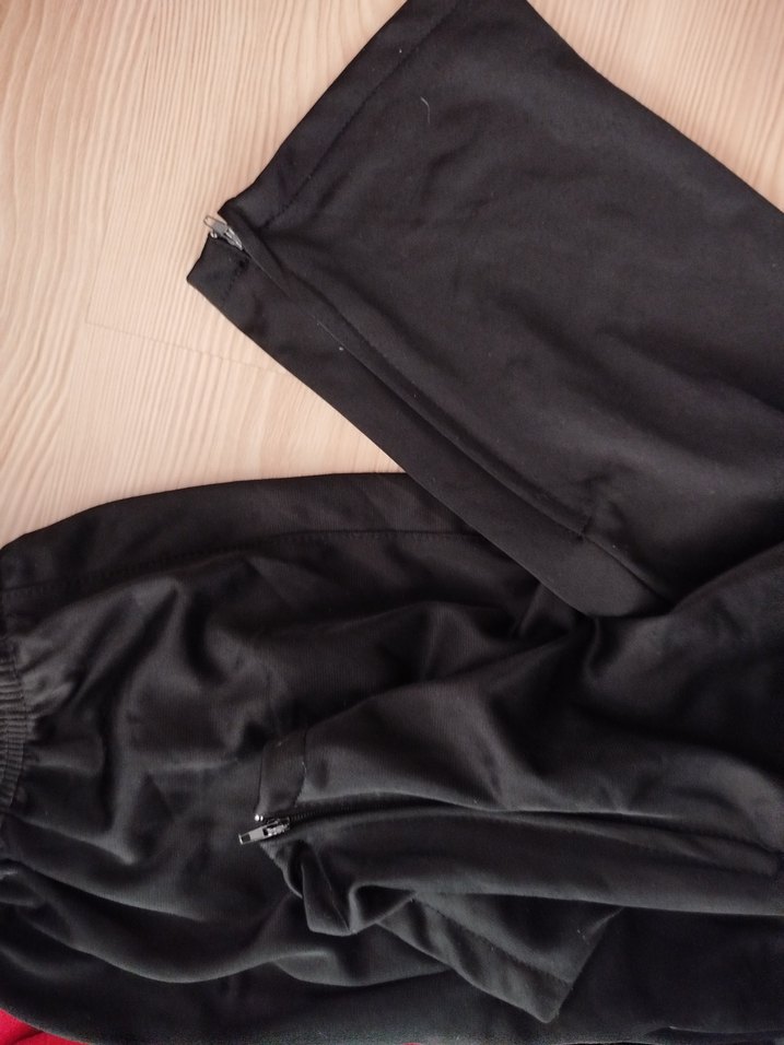 Kırmızı Siyah Fermuarlı Erkk Eşofman Takımı - Görsel 2