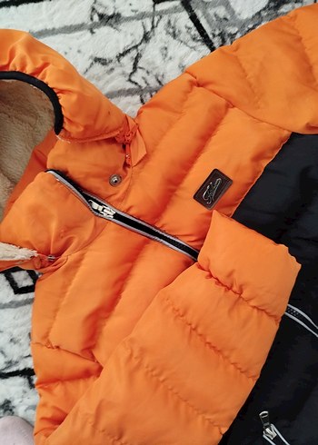 Erkek Çocuk Turuncu Siyah Fermuarlı Mont - Görsel 6