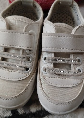 Kız Çocuk Beyaz Cırtlı Spor Ayakkabı - Görsel 8