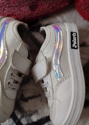 Kız Çocuk Beyaz Cırtlı Spor Ayakkabı - Görsel 10