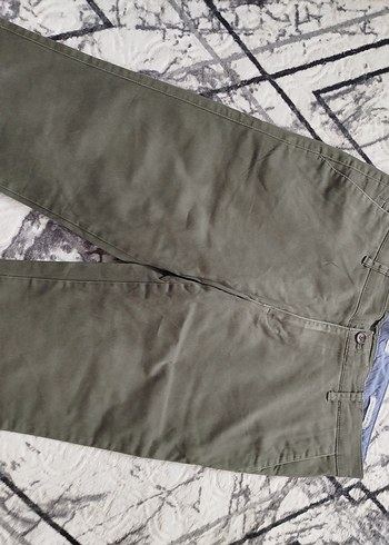 Erkek Kemerli Regular Fit Haki Pantolon - Görsel 6