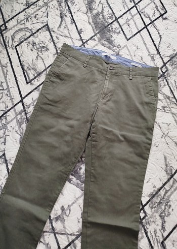 Erkek Kemerli Regular Fit Haki Pantolon - Görsel 3