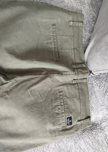 Erkek Kemerli Regular Fit Haki Pantolon - Görsel 4