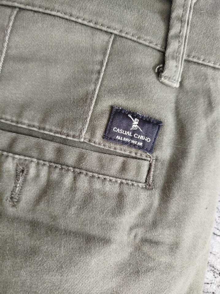 Erkek Kemerli Regular Fit Haki Pantolon - Görsel 5