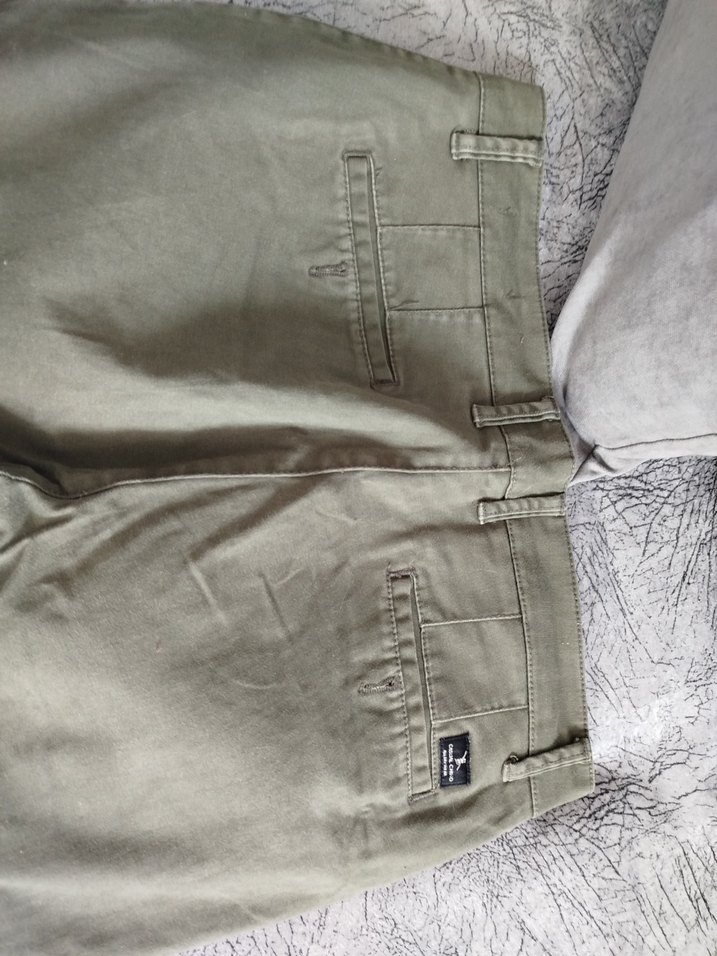 Erkek Kemerli Regular Fit Haki Pantolon - Görsel 4