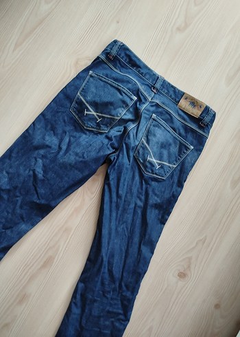 Mavi Düz Kesim Erkek Kot Pantolon - Görsel 6