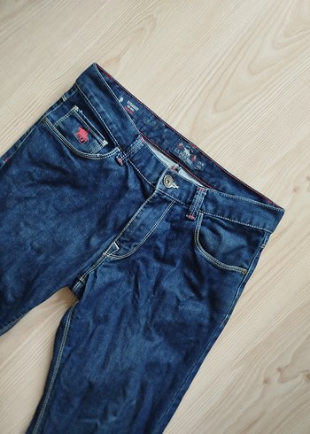 Mavi Düz Kesim Erkek Kot Pantolon - Görsel 3