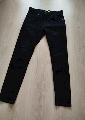 Düğmeli Gri Erkek Denim Jean - Görsel 4