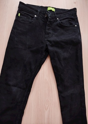 Düğmeli Gri Erkek Denim Jean - Görsel 3