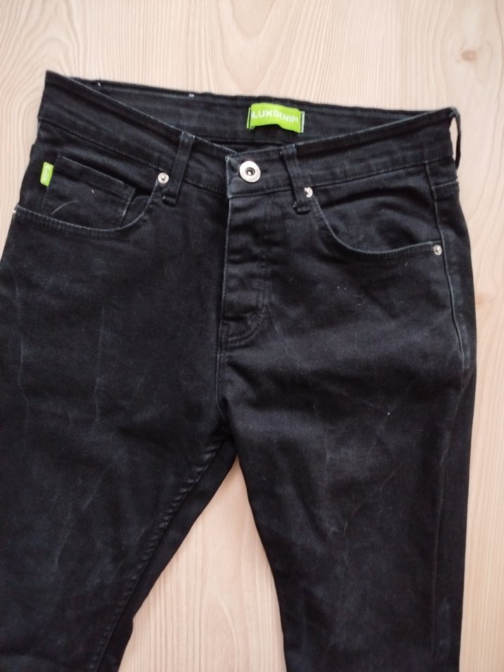 Düğmeli Gri Erkek Denim Jean - Görsel 2