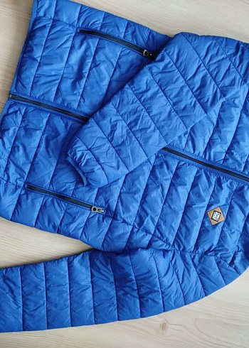 Erkek Çocuk Mavi Fermuarlı Mont - Görsel 9