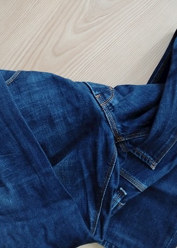 Erkek Lacivert Bol Kesim Denim Pantolon - Görsel 7