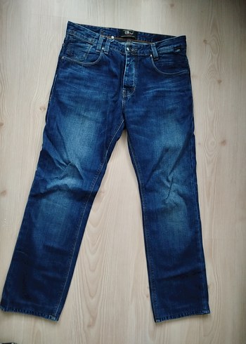 Erkek Lacivert Bol Kesim Denim Pantolon - Görsel 2