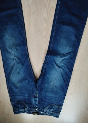 Erkek Lacivert Bol Kesim Denim Pantolon - Görsel 5