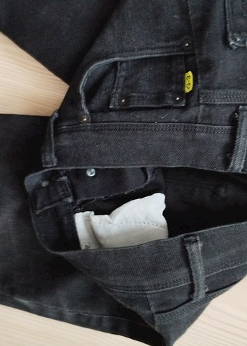 Düğmeli Koyu Gri Erkek Denim Jean - Görsel 9