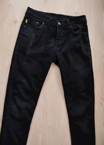 Düğmeli Koyu Gri Erkek Denim Jean - Görsel 2