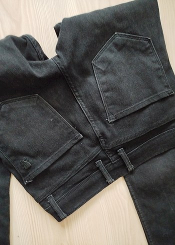 Düğmeli Koyu Gri Erkek Denim Jean - Görsel 7