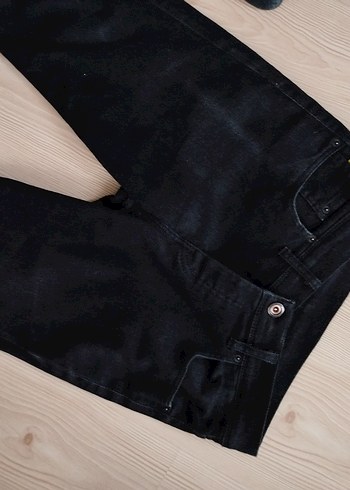 Düğmeli Koyu Gri Erkek Denim Jean - Görsel 5