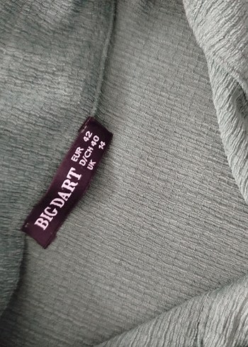 Yeşil Düğmeli Keten Kadın Gömlek - Görsel 7