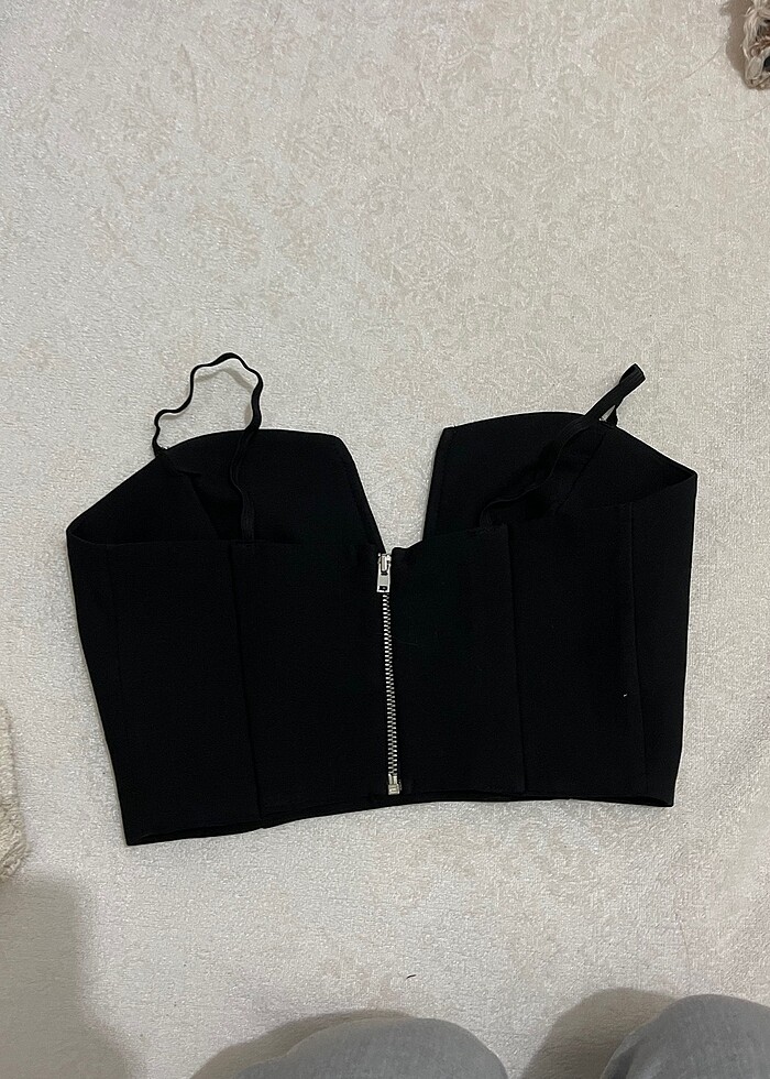 siyah askılı üst - Görsel 2