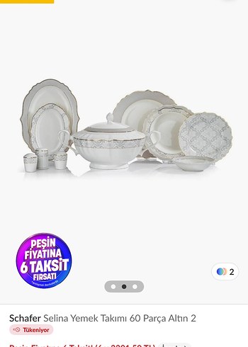 Schafer Selina 60 Parça Yemek Takımı Altın Detaylı - Görsel 2