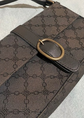 Manuka lacivert Deri Tokalı Kadın Omuz Çantası - Görsel 2