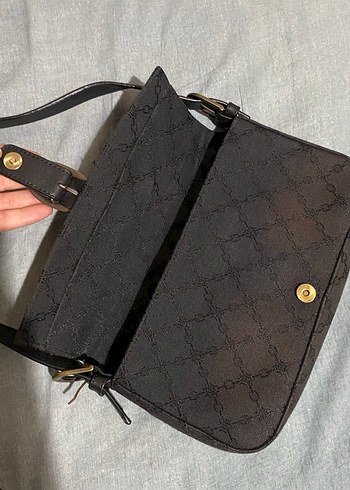 Manuka lacivert Deri Tokalı Kadın Omuz Çantası - Görsel 4