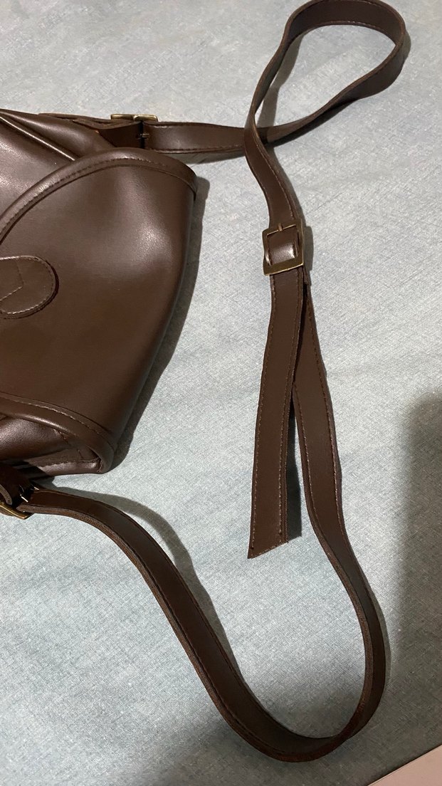 Kahverengi Deri Tokalı Kadın Çantası - Görsel 5