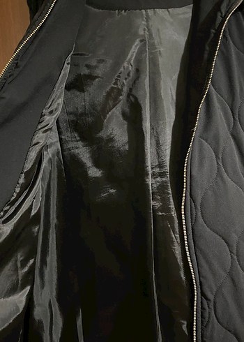 Gri Kapitone Fermuarlı Kadın Yelek - Görsel 4