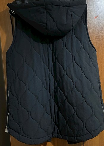 Gri Kapitone Fermuarlı Kadın Yelek - Görsel 6