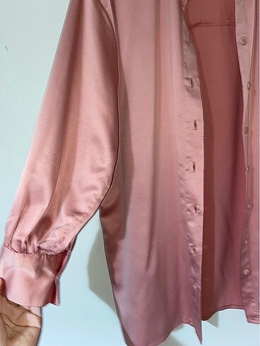 Saten görünümlü gömlek - Görsel 2