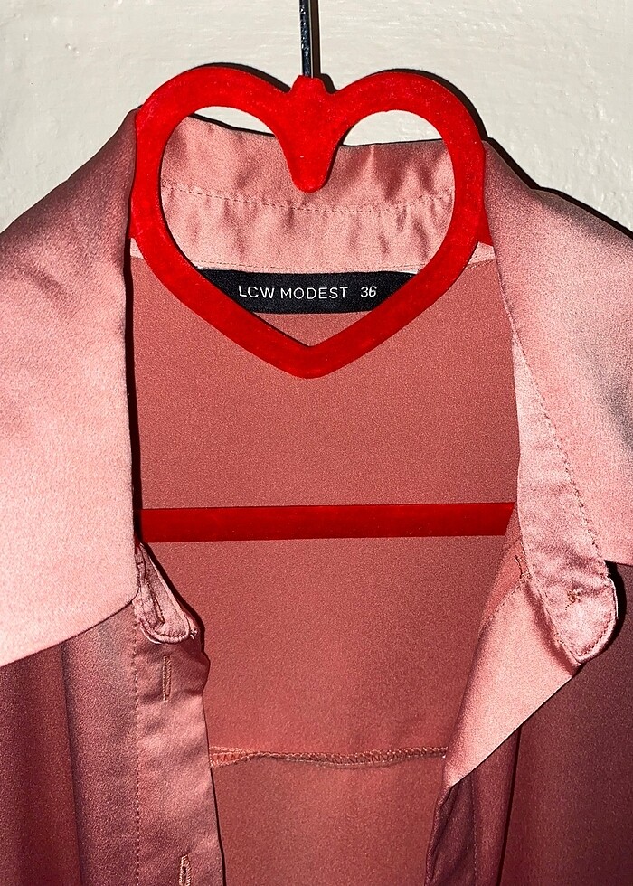 Saten görünümlü gömlek - Görsel 5