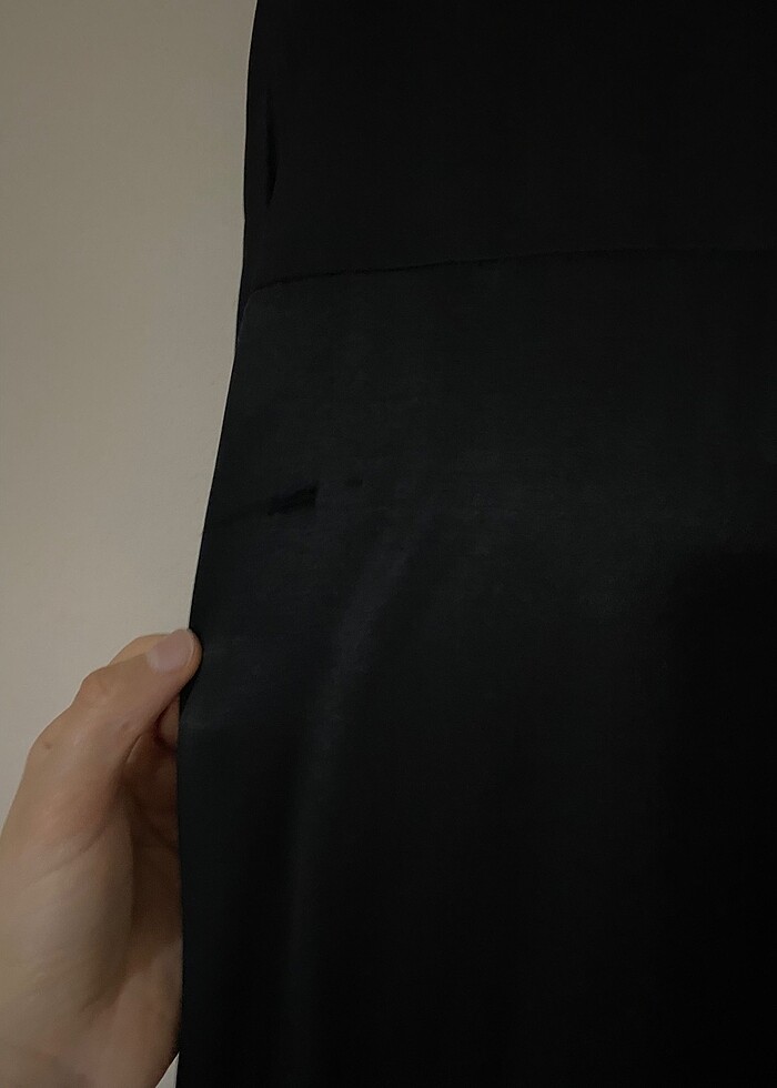 Siyah saten gömlek - Görsel 5