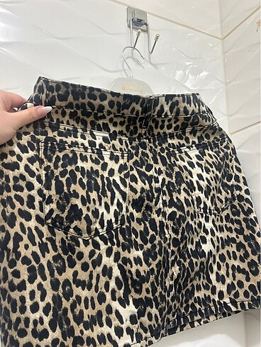 38 Beden Leopar kısa etek