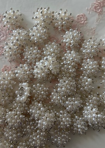 Kreme gümüş broş - Görsel 2