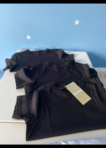 Çocuklar için Siyah Düz tshirt